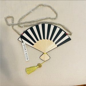 NWT Alice + Olivia Tassel-ACCENTED Oriental Fan Bag